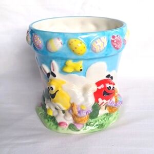 M&M's FTD Ceramic Easter Flower Pot